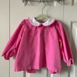 The Beaufort Bonnet Company 2T Pink Velvet Plaid Mary Baker two piece set